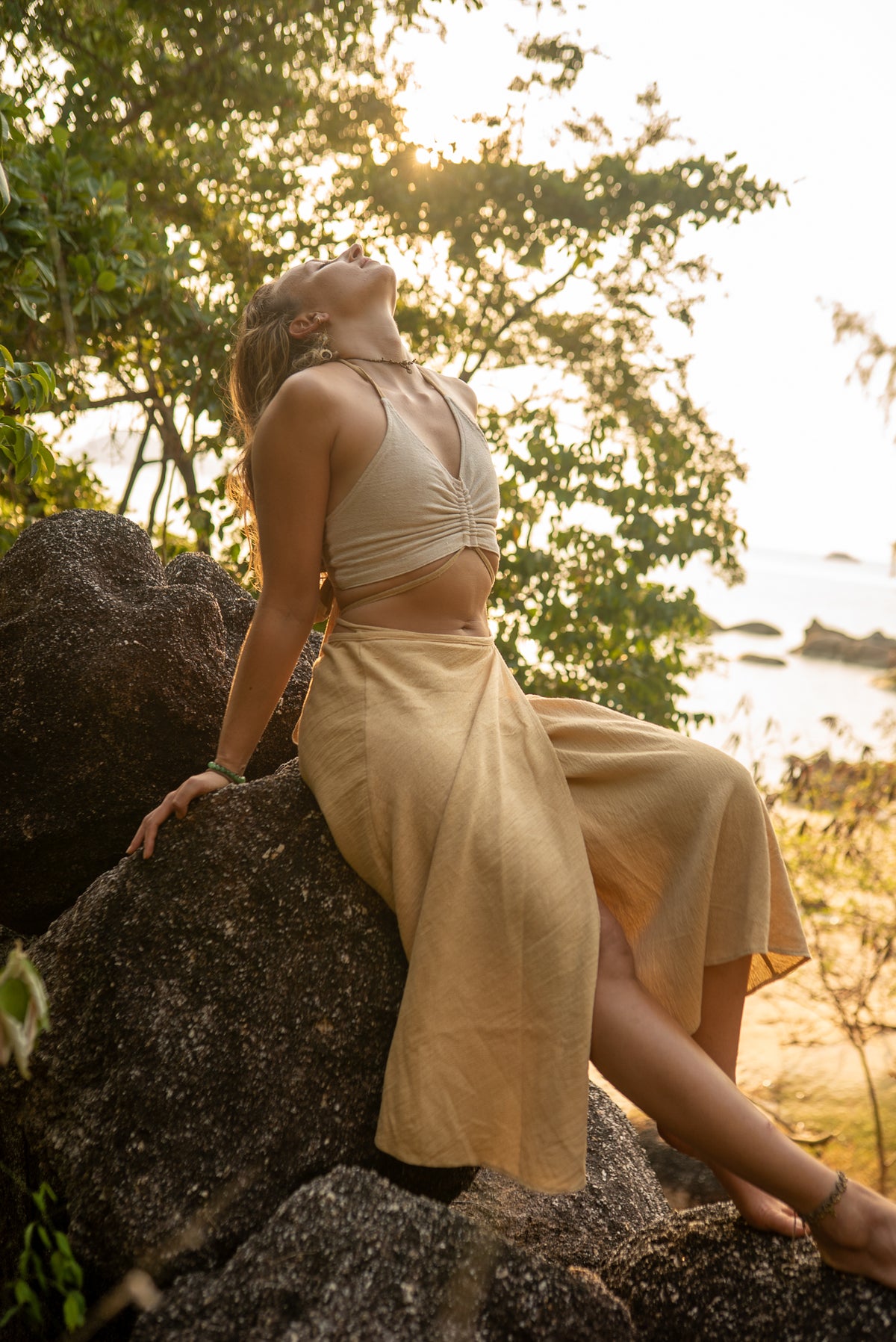 Long Skirt - Hemp Cotton - Barberry Beige