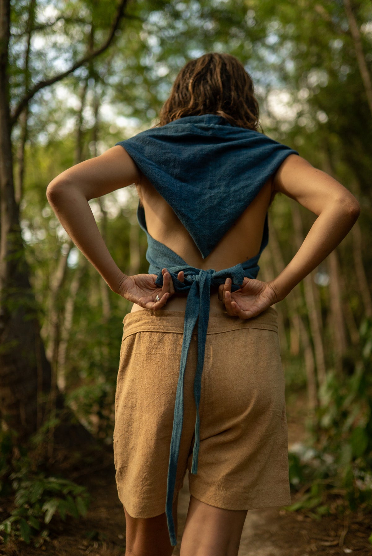 Wave - Top with Hood - Hemp Cotton - Indigo
