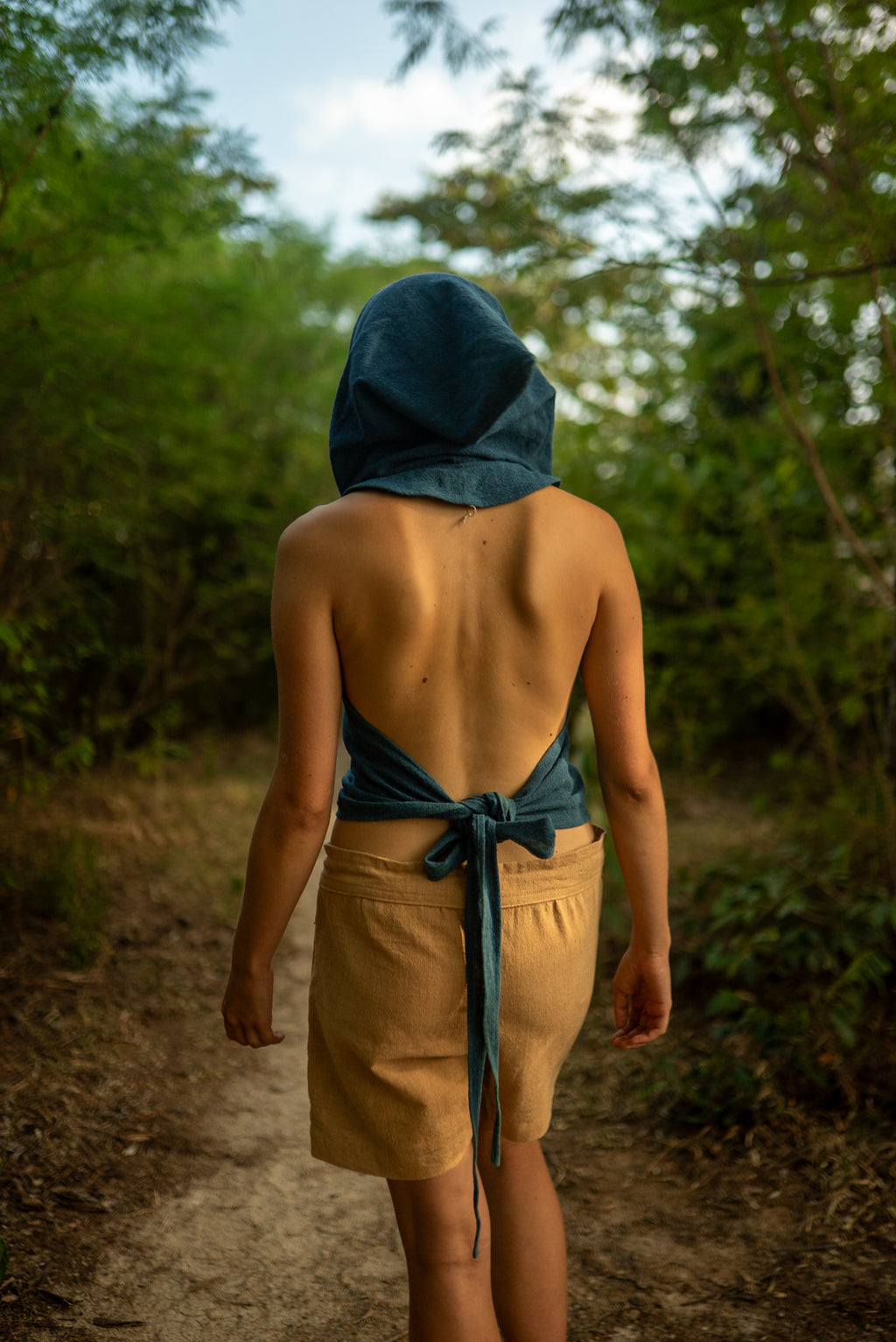 Wave - Top with Hood - Hemp Cotton - Indigo